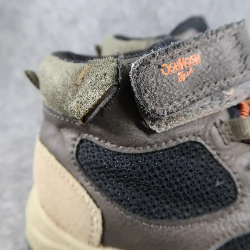 OshKosh B'Gosh Shoes Toddler Kids 10 Hiking Boots High Top Easy On Strap Bungee